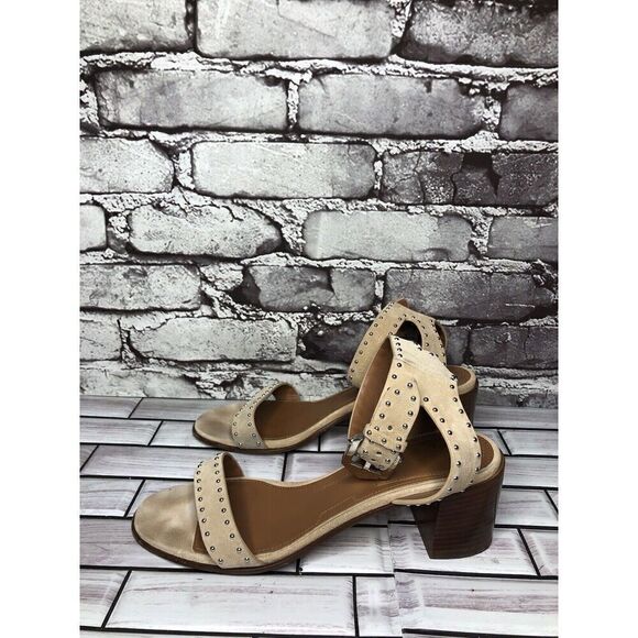 Givenchy Taupe Suede Leather Elegant Heel Studded Sandals Women sz 38EU/7.5M US - Picture 9 of 16